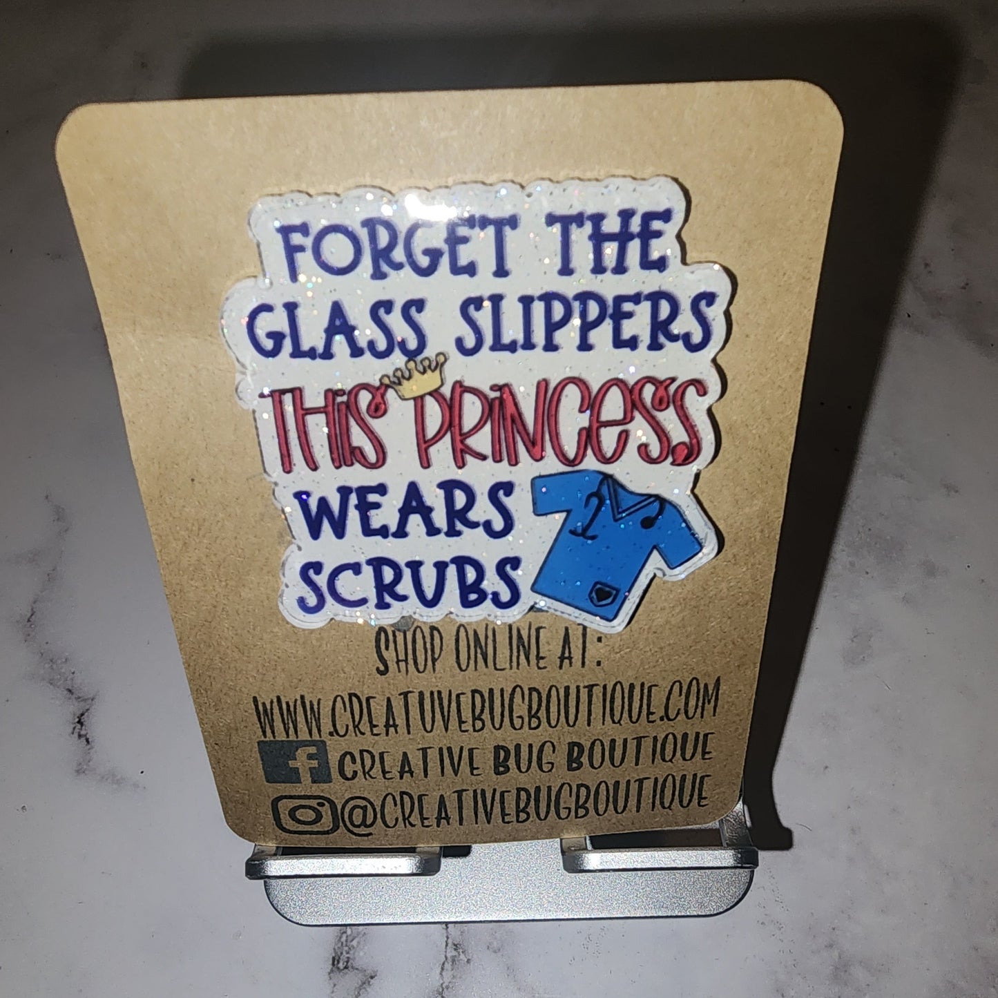 This Princess Wears Scrubs Badge Reel