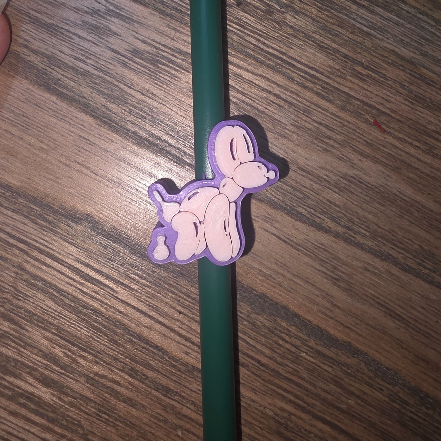 Poopin' Balloon Dog Straw Topper