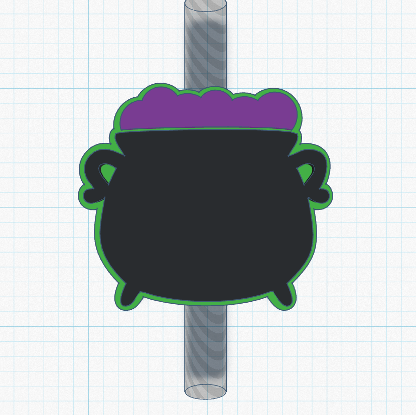Cauldron Straw Topper STL File