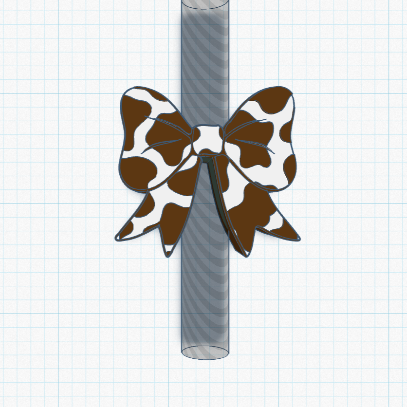 Cow Print Bow STL