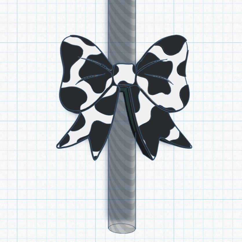Cow Print Bow STL