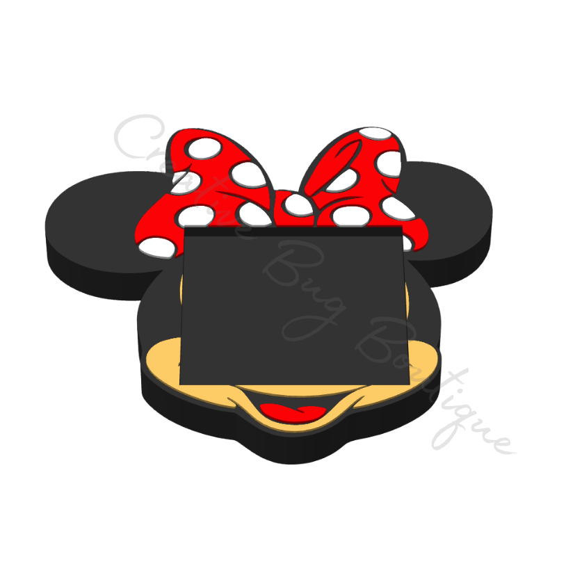 Girl Mouse Sticky Note Holder STL
