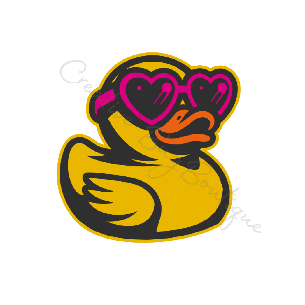 Heart Shades Duckie Straw Topper STL File