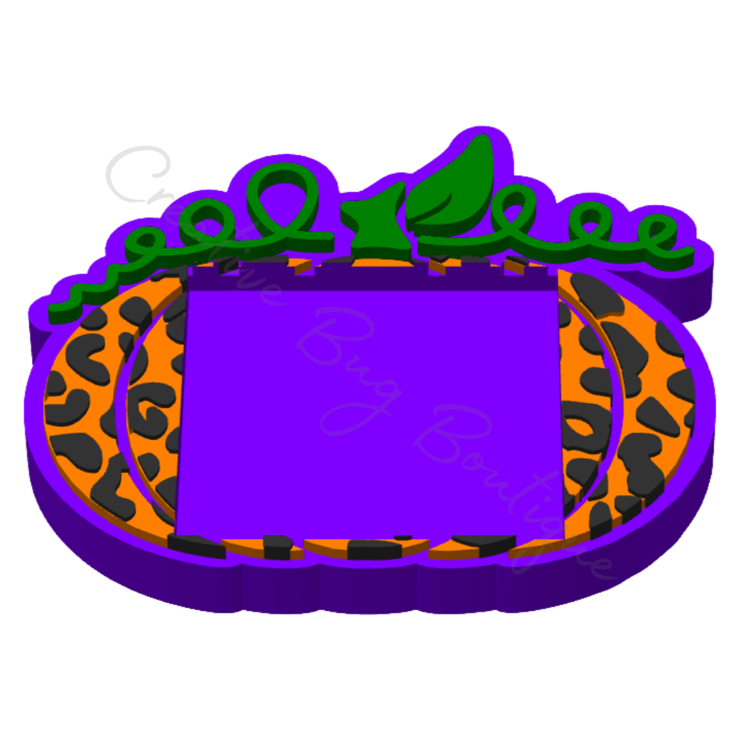 Leopard Pumpkin Sticky Note Holder STL File
