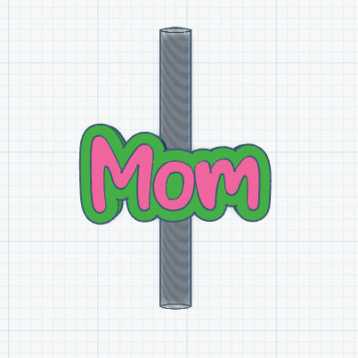 MOM Straw Topper STL