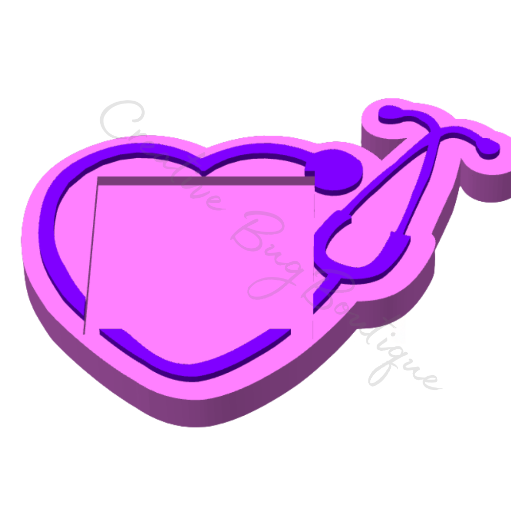 Stethoscope Sticky Note Holder STL File