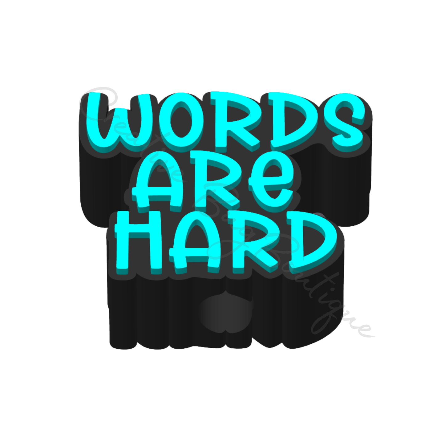 Words Are Hard Straw Topper File