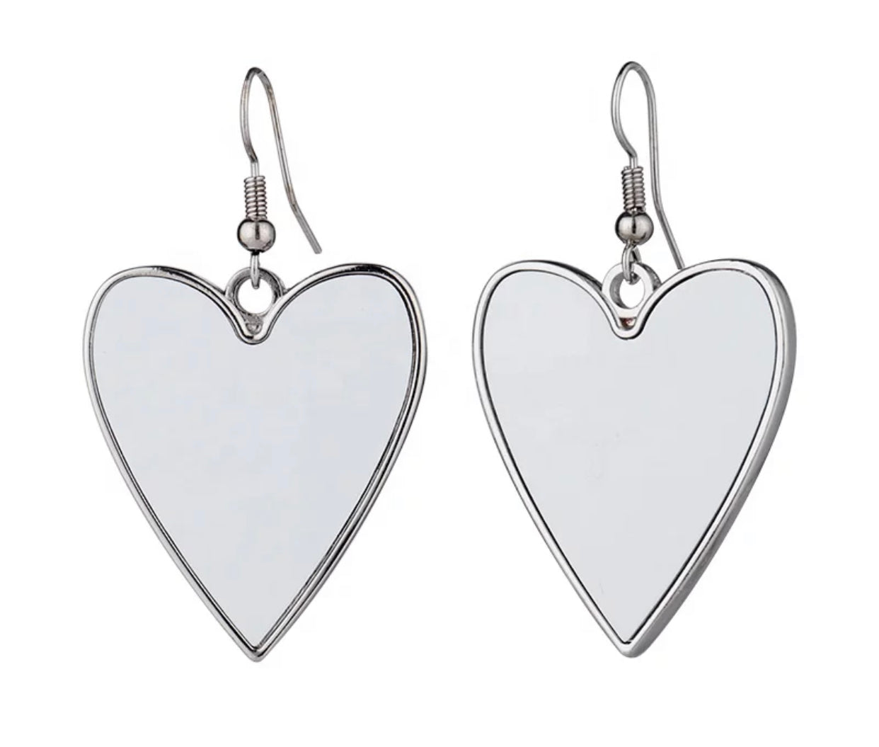 Heart Shaped Sublimation Earrings