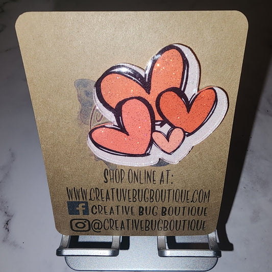 Doodle Hearts Badge Reel