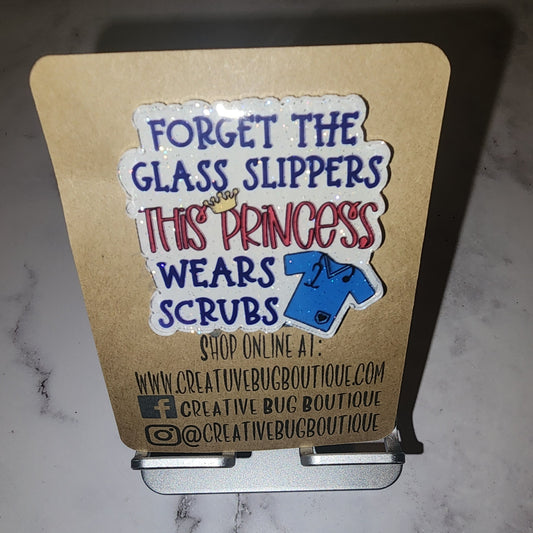 This Princess Wears Scrubs Badge Reel