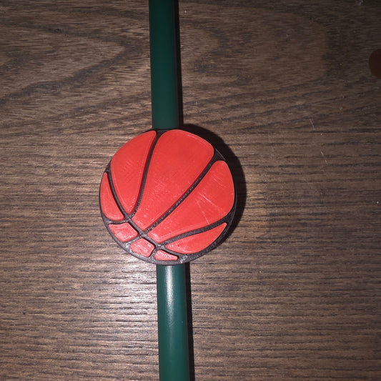 Basketball Straw Topper