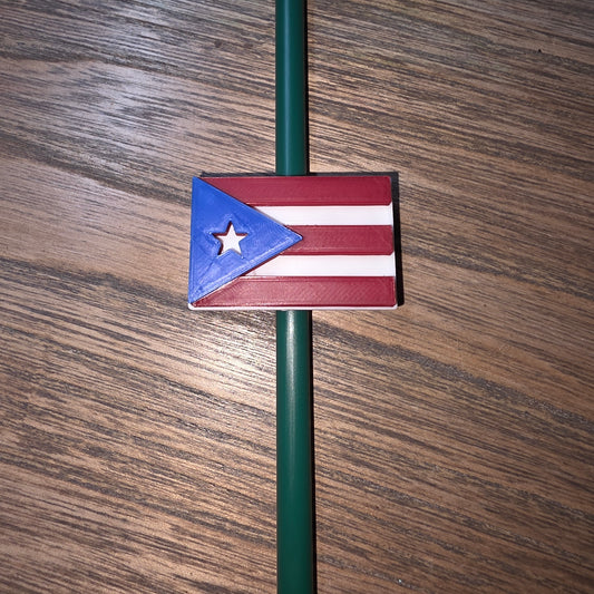 Puerto Rico Flag Straw Topper