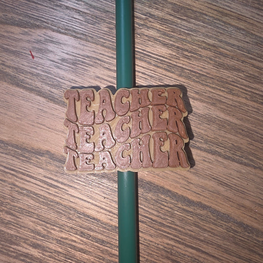 Teacher 3x Straw Topper