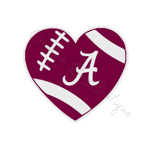 Alabama Heart Straw Topper STL File