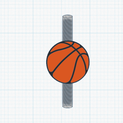 Basketball Straw Topper STL