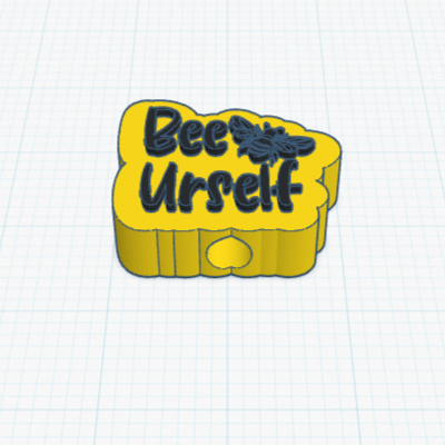 Bee Urself Straw Topper STL