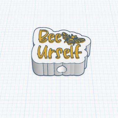Bee Urself Straw Topper STL