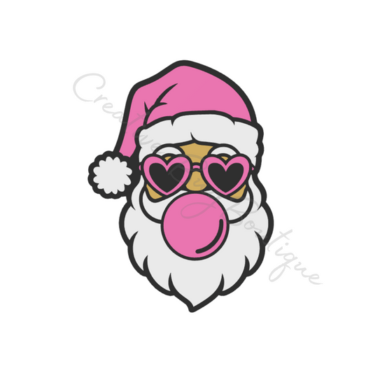 Bubblegum Santa Straw Topper File