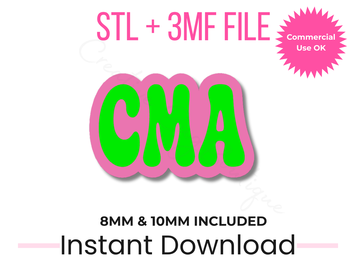 CMA Straw Topper STL File | Medical Assistant Cup Charm (Digital Download)