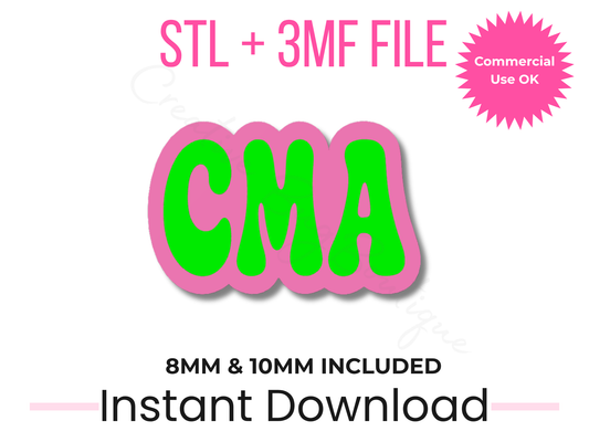 CMA Straw Topper STL File | Medical Assistant Cup Charm (Digital Download)