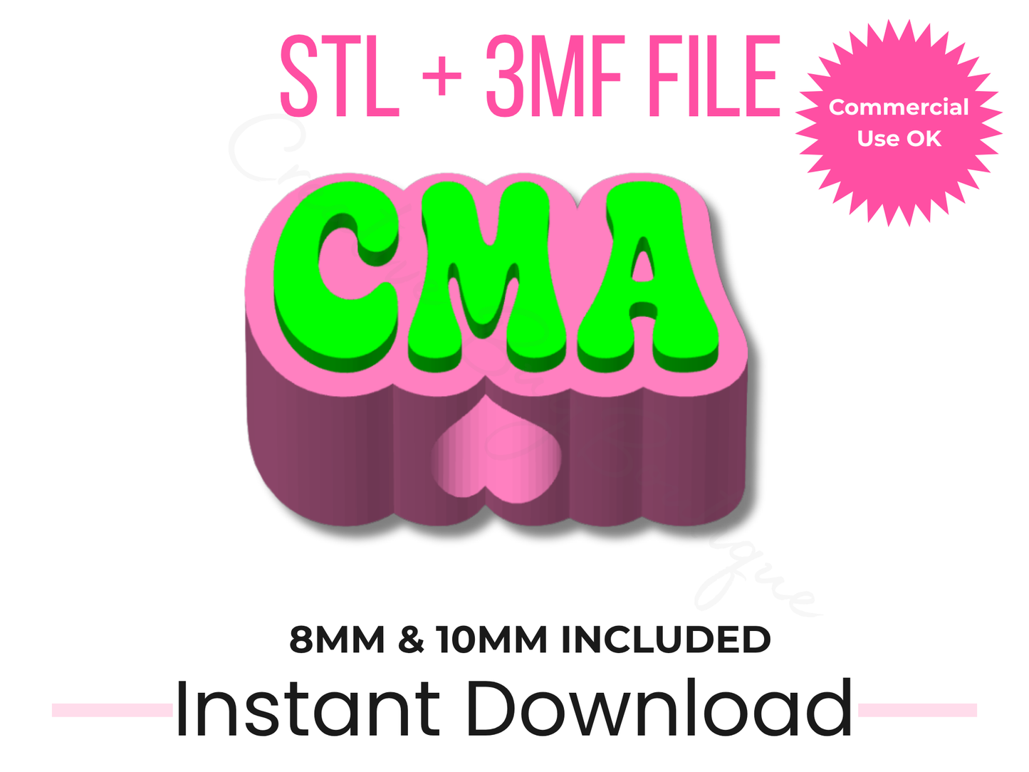 CMA Straw Topper STL File | Medical Assistant Cup Charm (Digital Download)