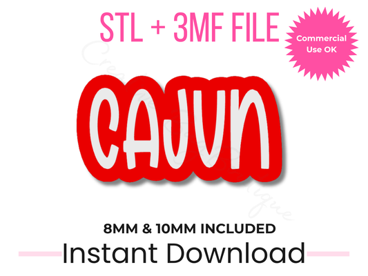 Cajun Straw Topper STL File | 8MM & 10MM Cup Charm (Digital Download)
