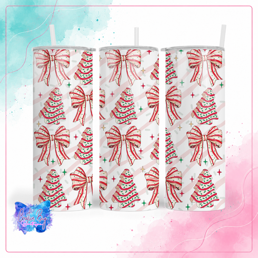 Christmas Tree Cake Coquette Tumbler