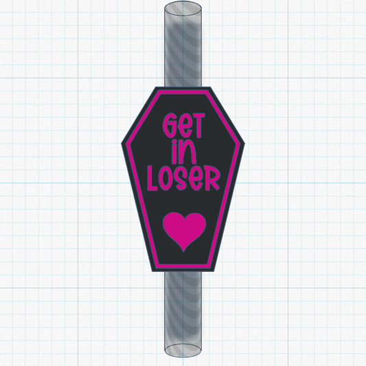 Coffin Cutesy Straw Topper STL