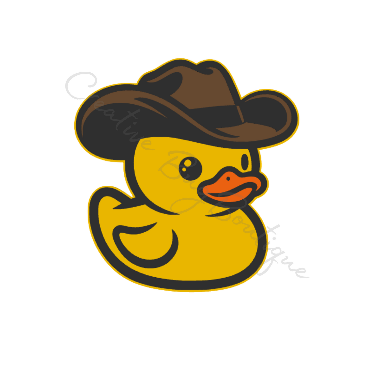 Cowboy Duckie Straw Topper Files