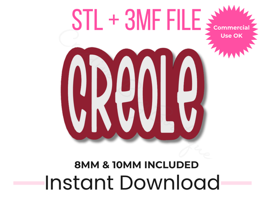 Creole Straw Topper STL File | Louisiana Charm | 8MM & 10MM Sizes (Digital Download)