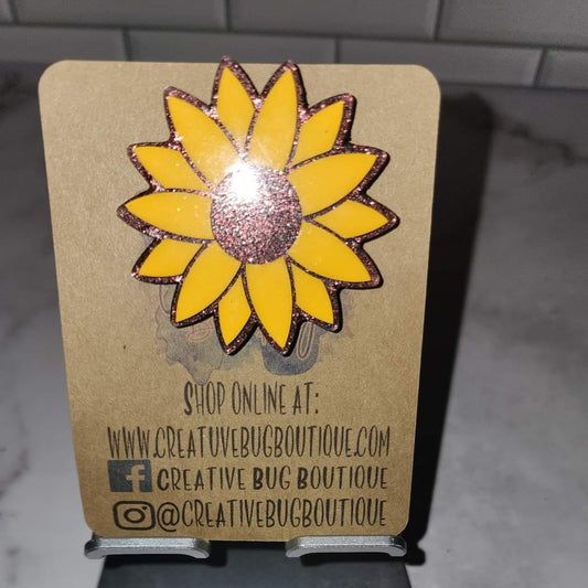 Sunflower Badge Reel