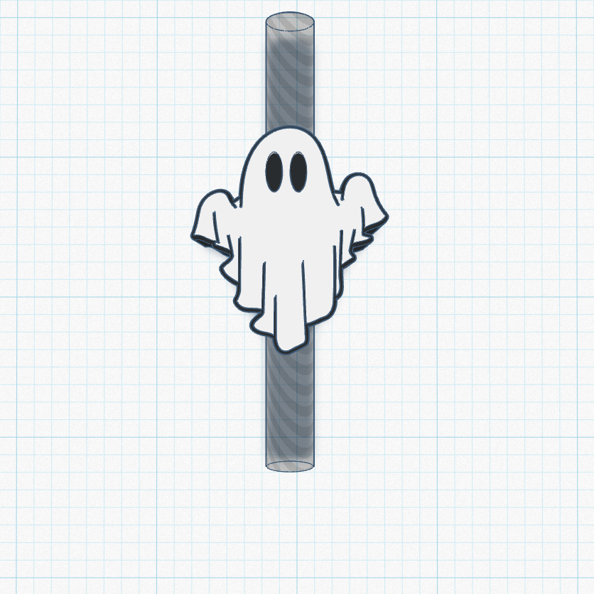 Ghost drawing on a piece of graph paper