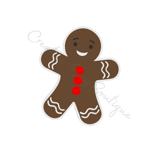 Gingerbread Man Straw Topper Files