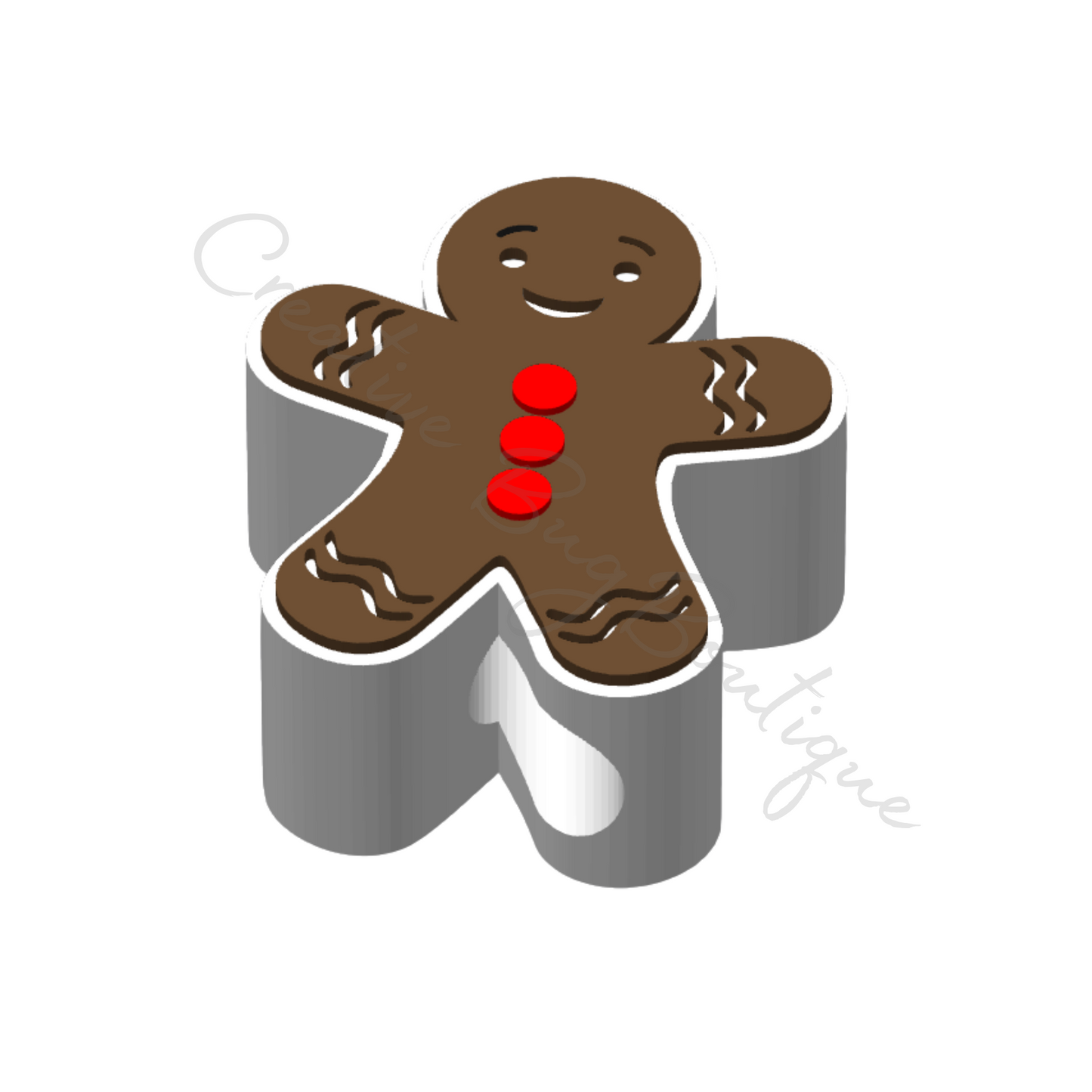 Gingerbread Man Straw Topper Files