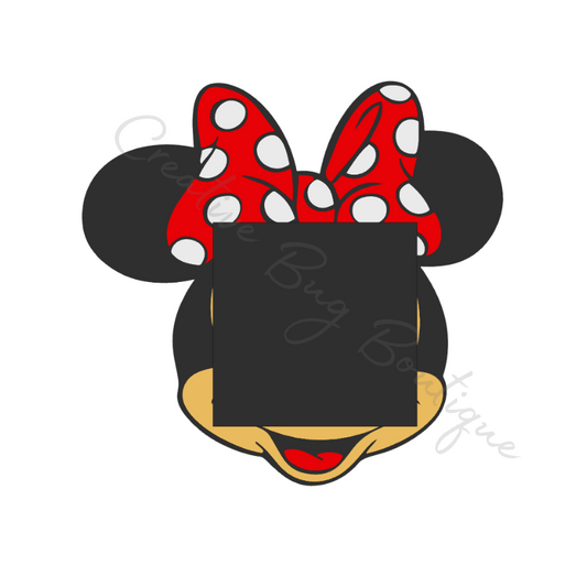 Girl Mouse Sticky Note Holder STL