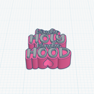 Kinda Holy Kinda Hood Straw Topper STL