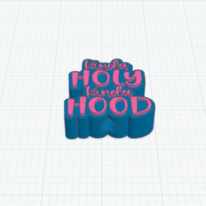Kinda Holy Kinda Hood Straw Topper STL