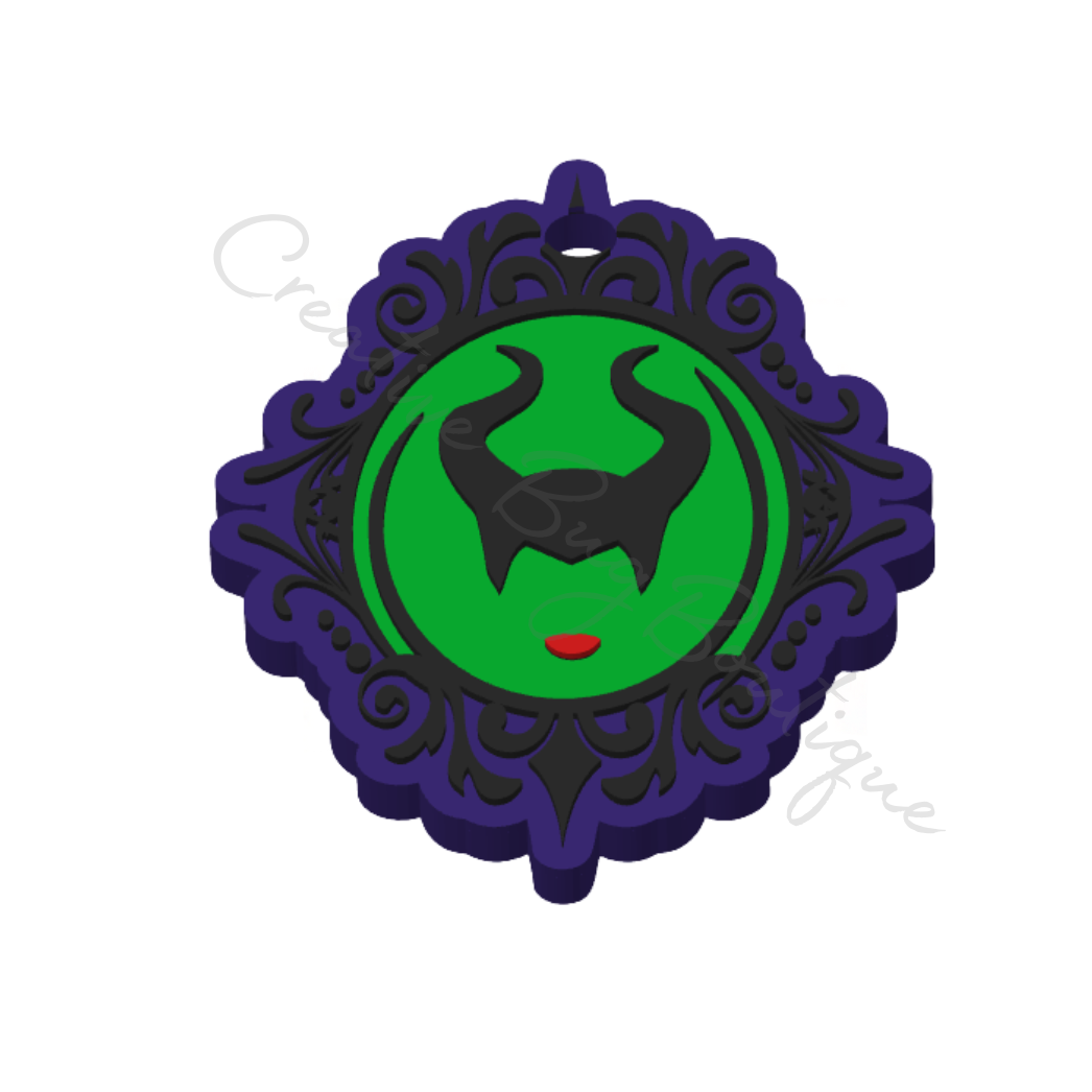 Maleficent Mirror NFC Keychain STL File
