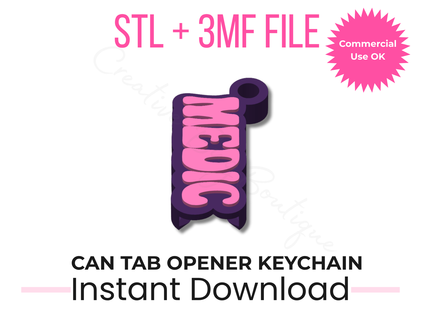 Medic Can Tab Opener STL File | EMT Nurse Keychain | STL + 3MF Instant Download