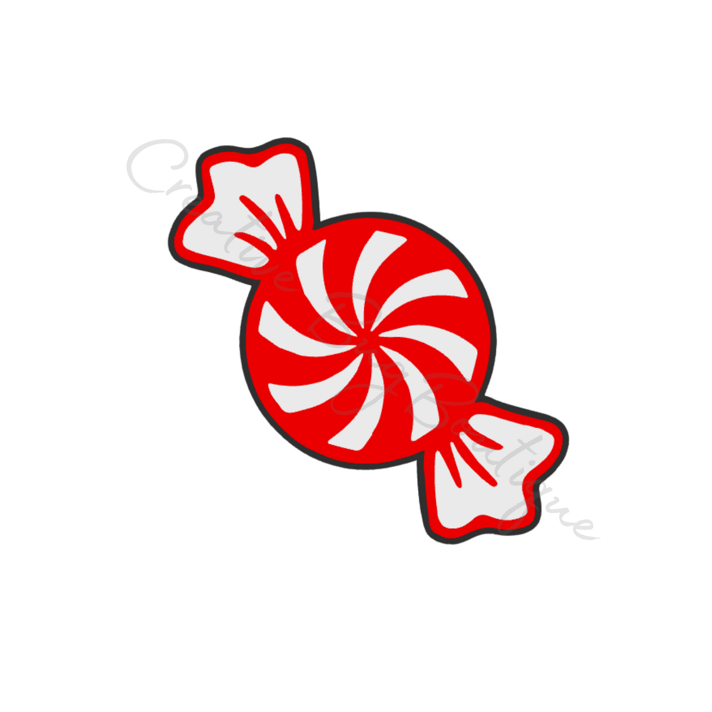 Peppermint Candy Straw Topper Files