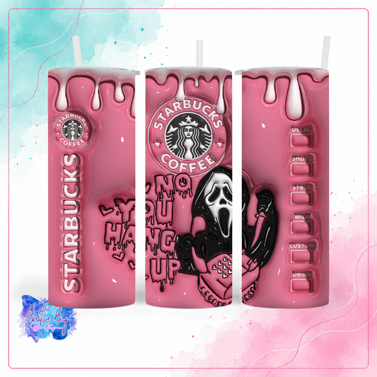 Pink Coffee Ghostface Tumbler