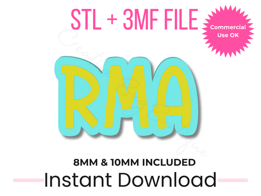 RMA Straw Topper STL File | Medical Assistant Cup Charm (Digital Download)
