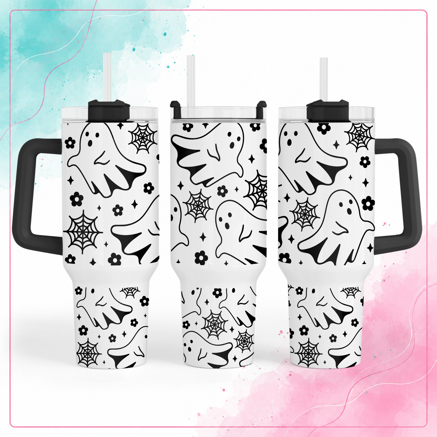 Spooky Ghost & Web Tumbler