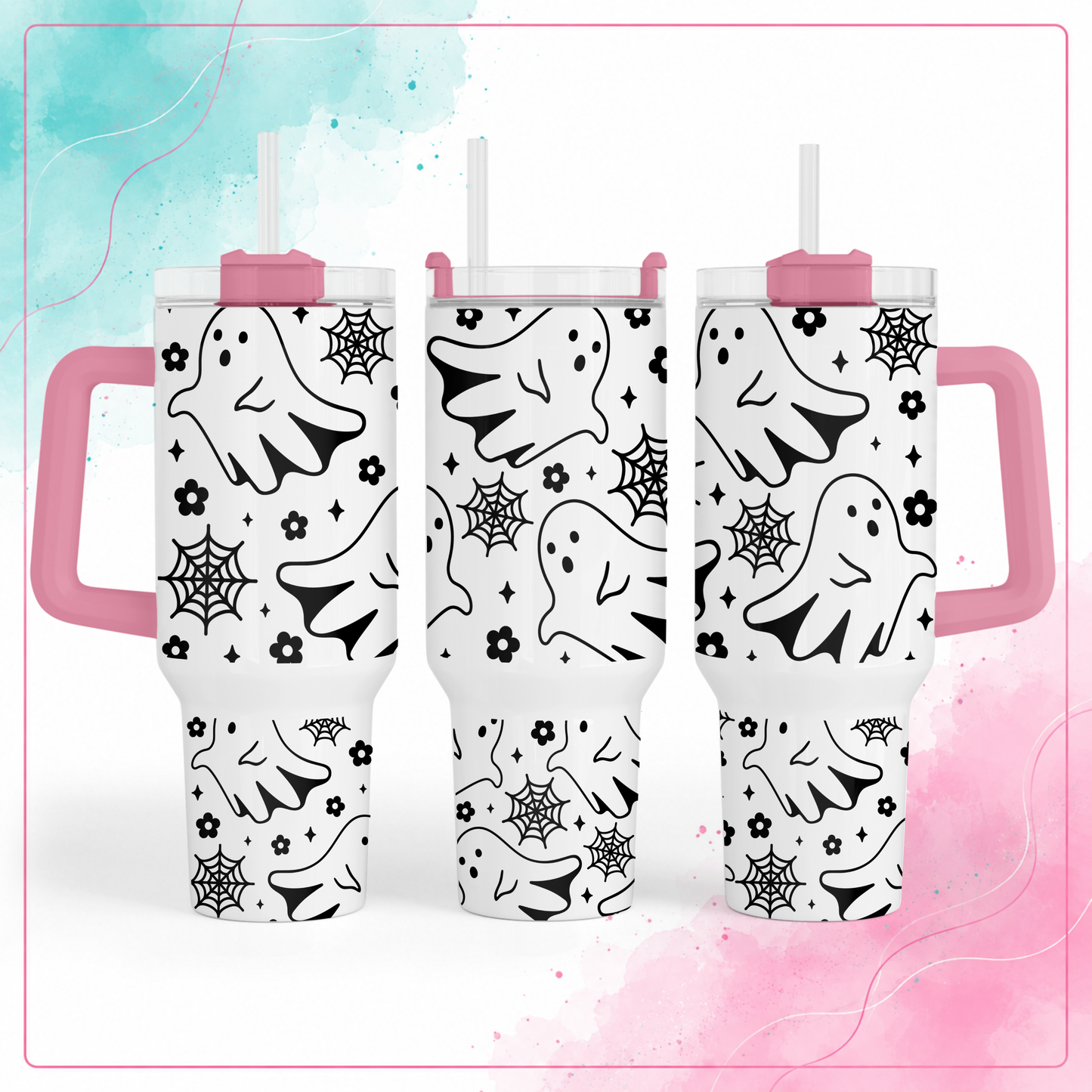 Spooky Ghost & Web Tumbler