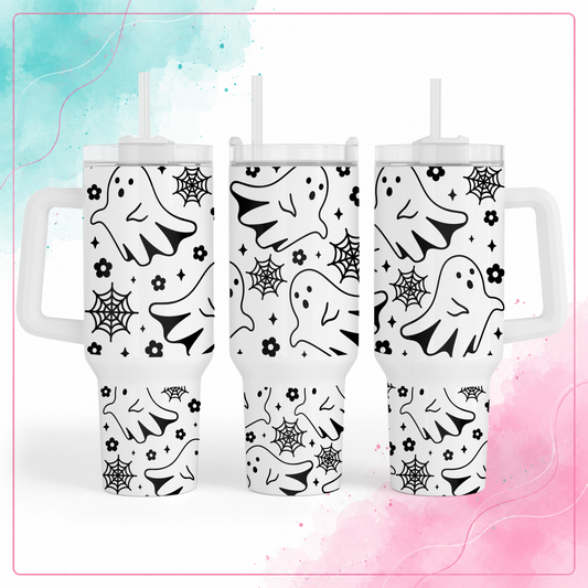 Spooky Ghost & Web Tumbler