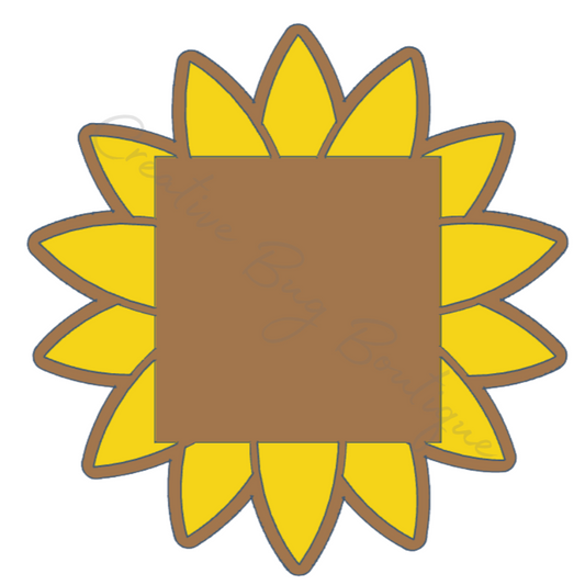 Sunflower Sticky Note Holder STL File