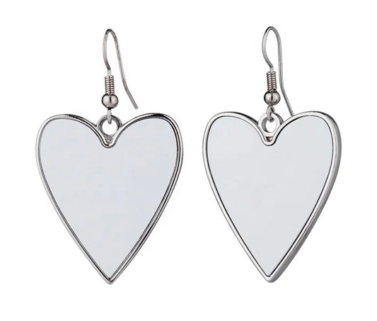 Heart Shaped Sublimation Earrings